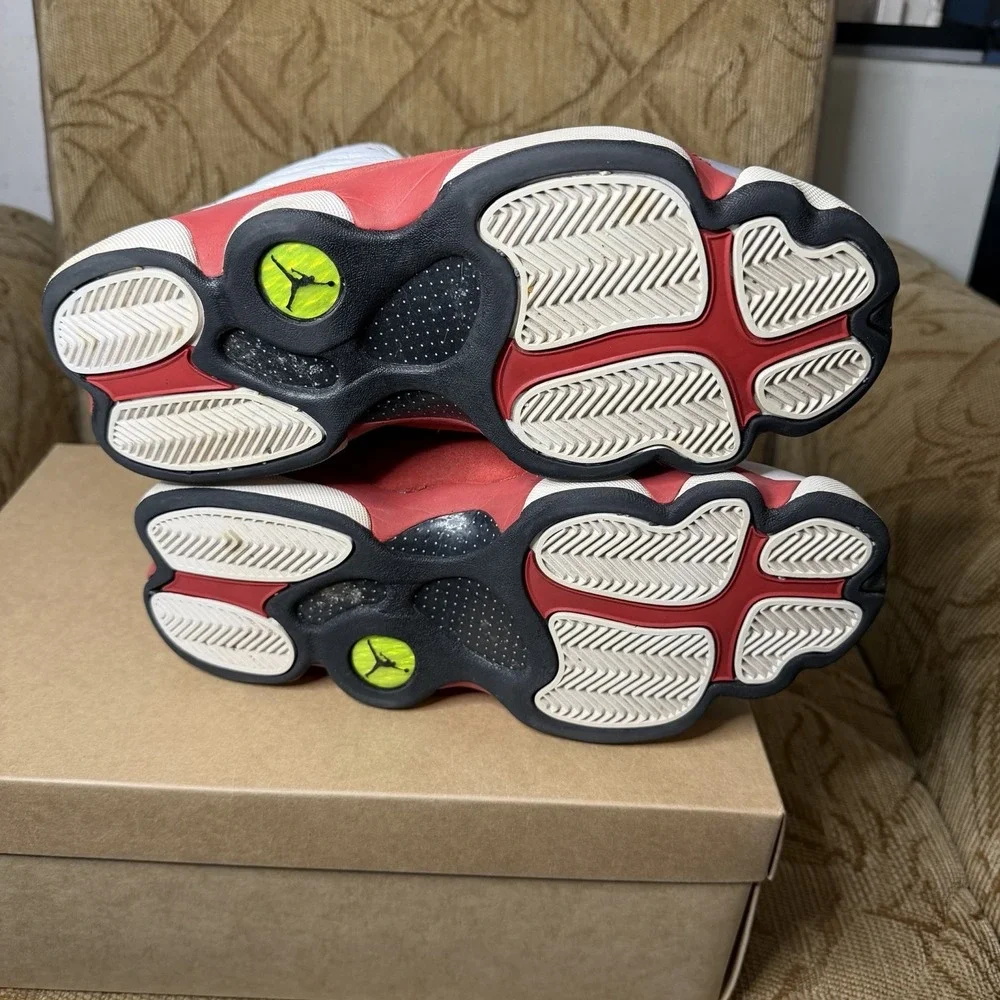 Nike Air Jordan 13 Retro Grey Toe Sneakers 2014 Men 9.5 414571-126 Leather Suede
